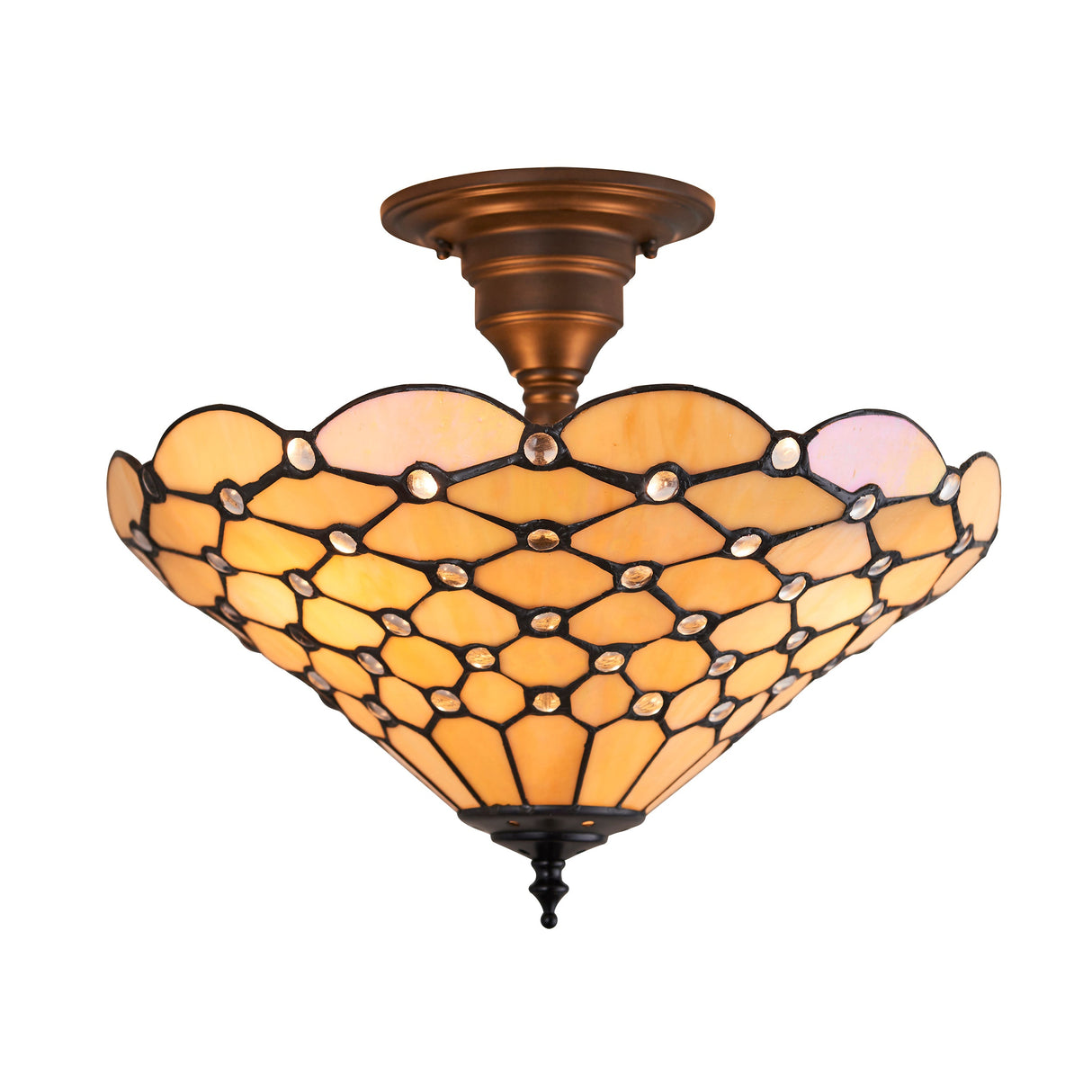 Tiffany Pearl Semi flush Ceiling Light – from Amos Lighting + Home