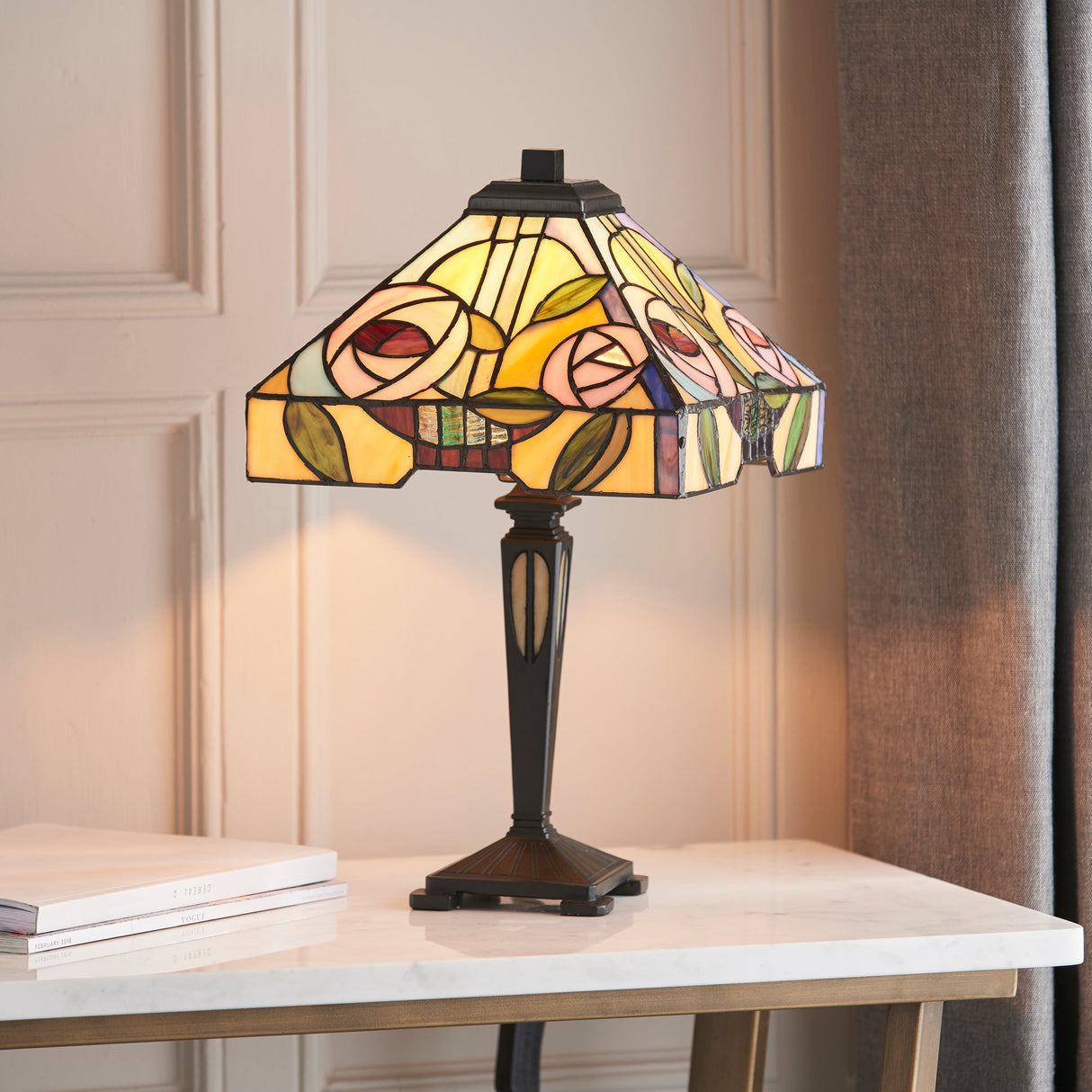 Tiffany Willow Small Table Lamp – from Amos Lighting + Home