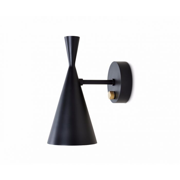 Tom Dixon Beat Wall Light Powder Coat Black with Brass – from Amos Lighting + Home