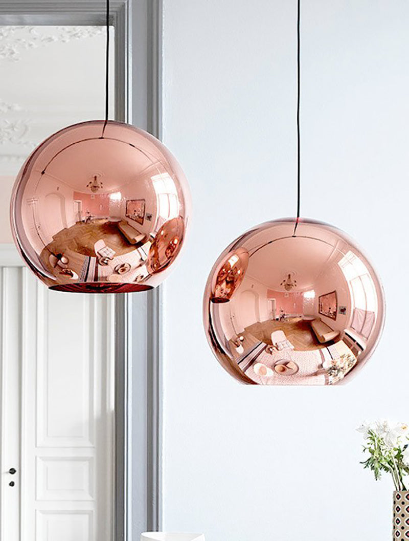 Tom Dixon Copper Round LED 45cm Pendant – from Amos Lighting + Home