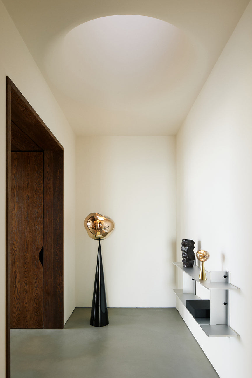 Tom Dixon Melt Cone Fat LED Floor Lamp Gold – from Amos Lighting + Home