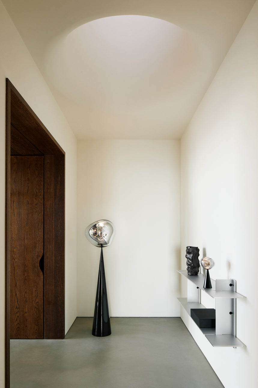 Tom Dixon Melt Cone Fat LED Floor Lamp Silver – from Amos Lighting + Home