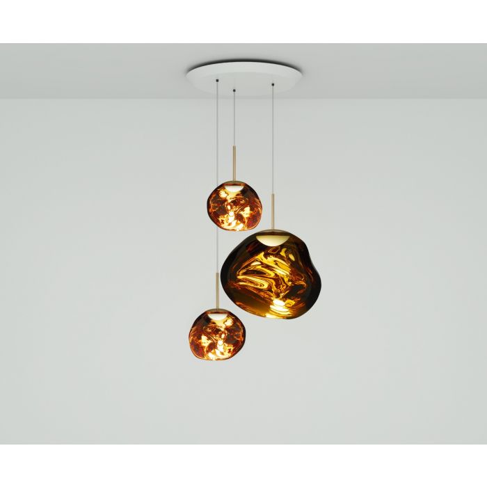 Tom Dixon Melt LED Trio Cluster Gold – from Amos Lighting + Home
