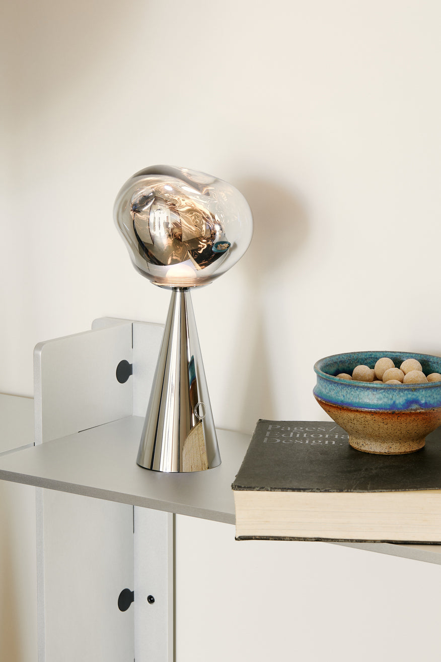 Tom Dixon Melt Portable Rechargeable Table Lamp Silver – from Amos Lighting + Home