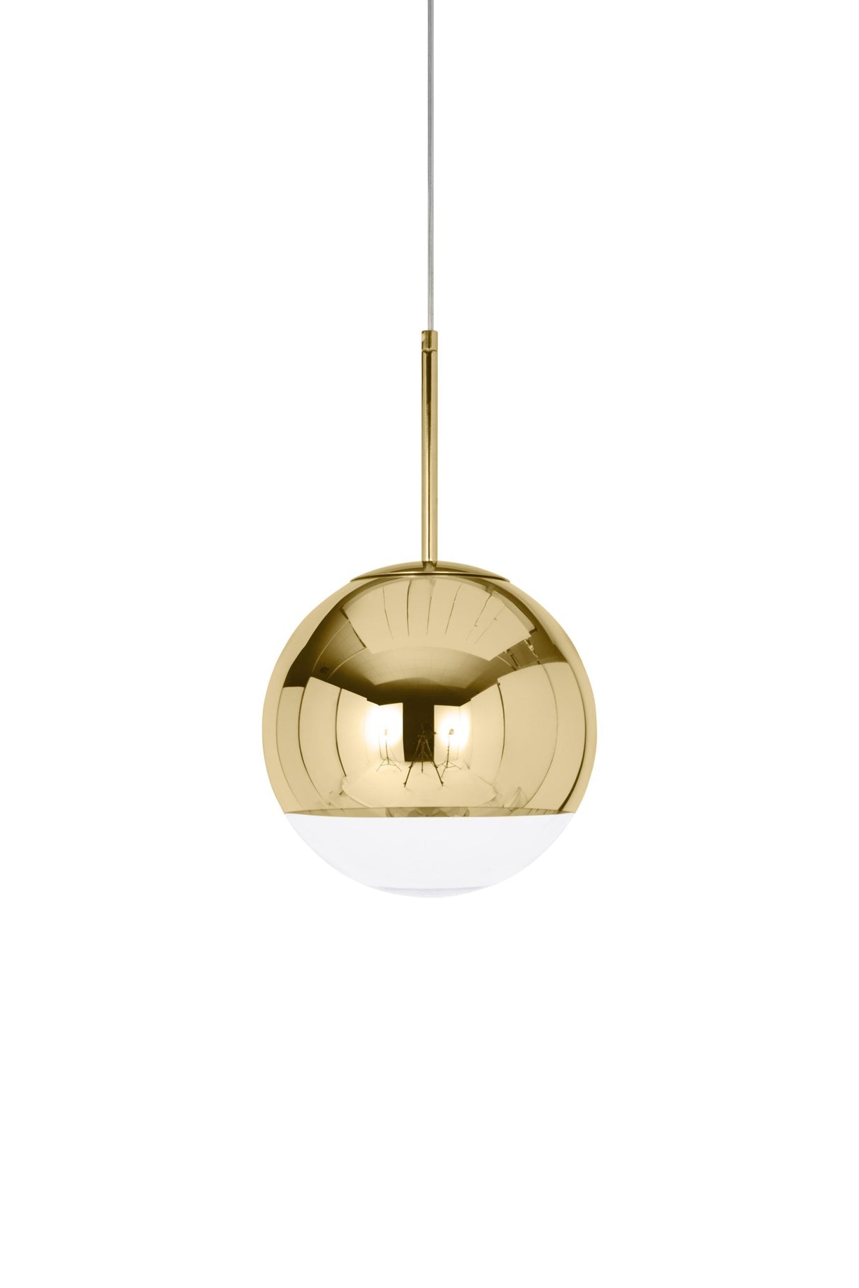 Tom Dixon Mirror Ball Pendant Gold 25cm – from Amos Lighting + Home