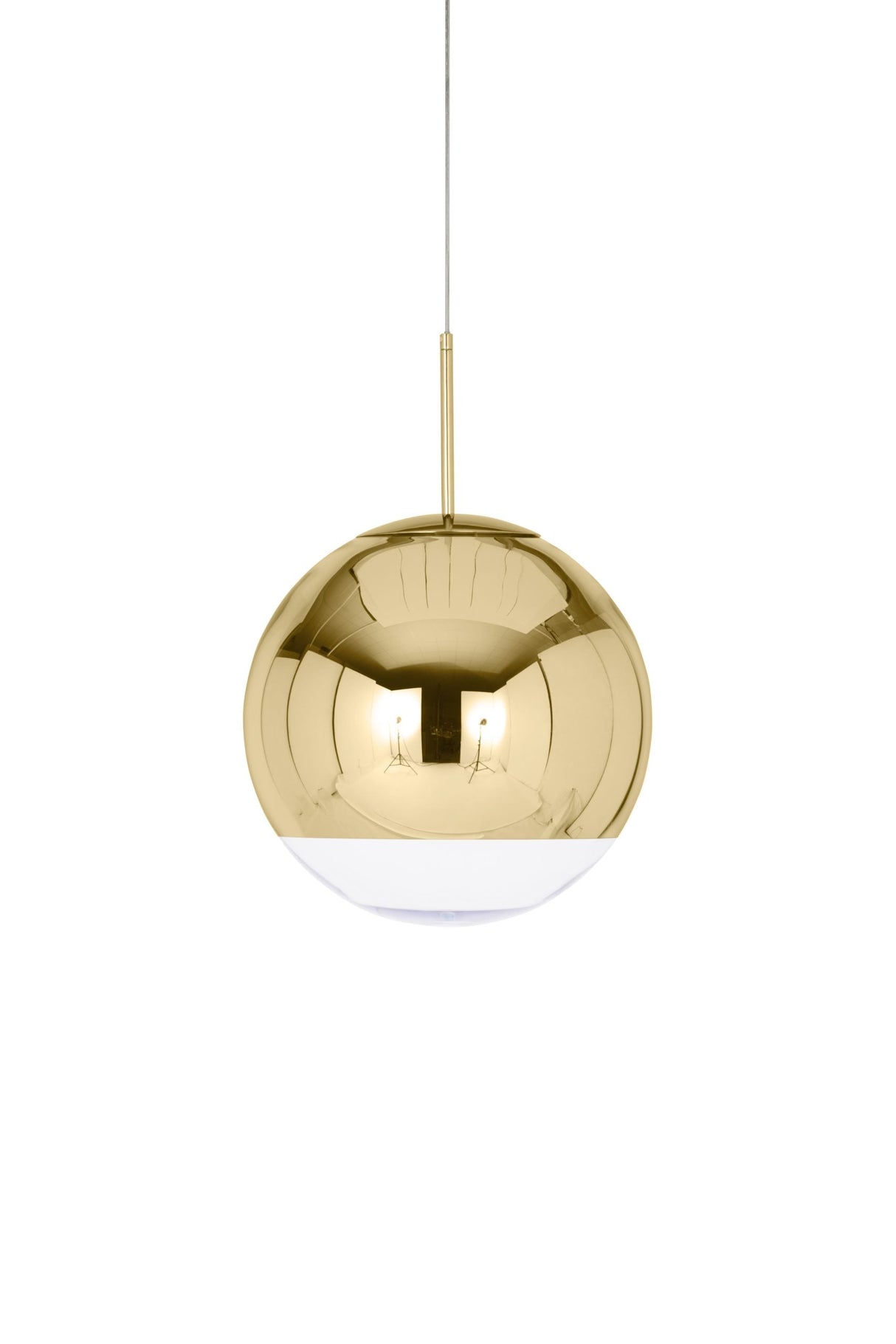Tom Dixon Mirror Ball Pendant Gold 40cm – from Amos Lighting + Home