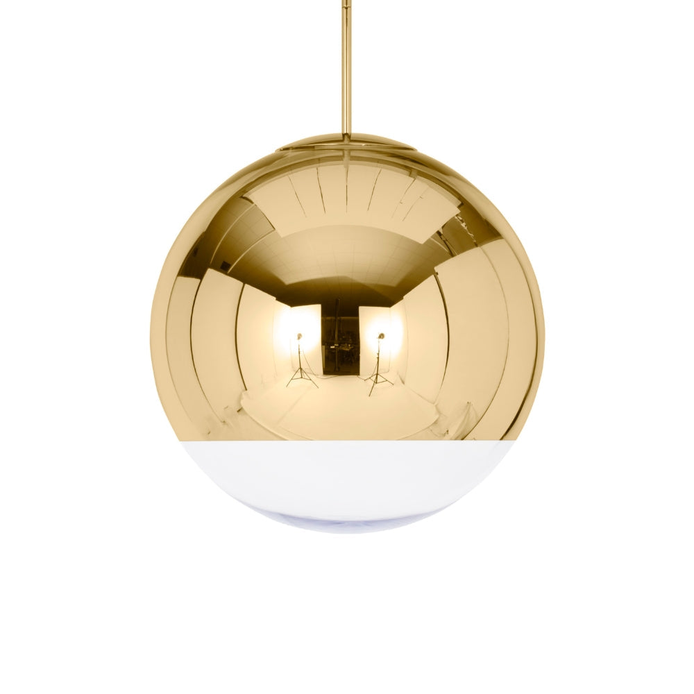 Tom Dixon Mirror Ball Pendant Gold 50cm – from Amos Lighting + Home