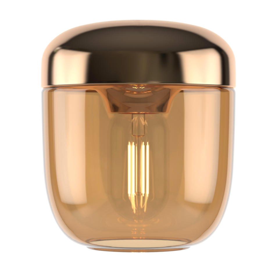 Umage Acorn Amber Glass & Brass – from Amos Lighting + Home