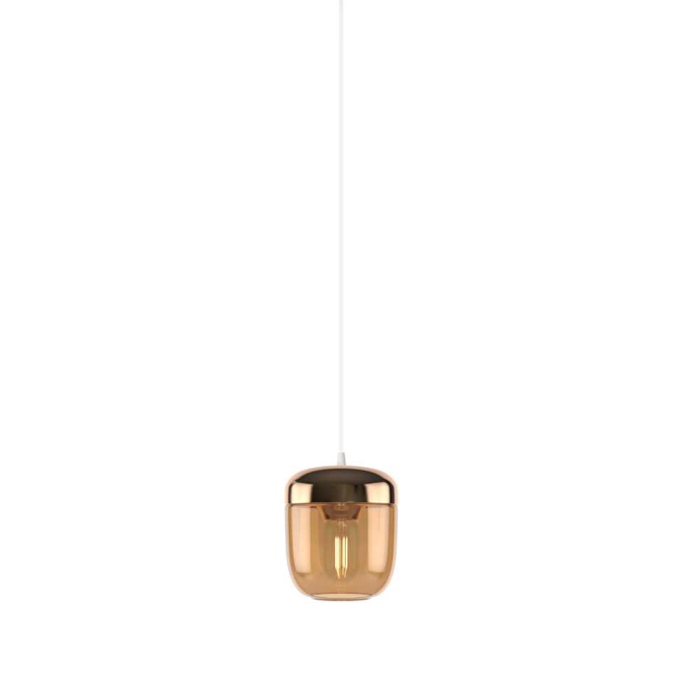 Umage Acorn Amber Glass & Brass – from Amos Lighting + Home