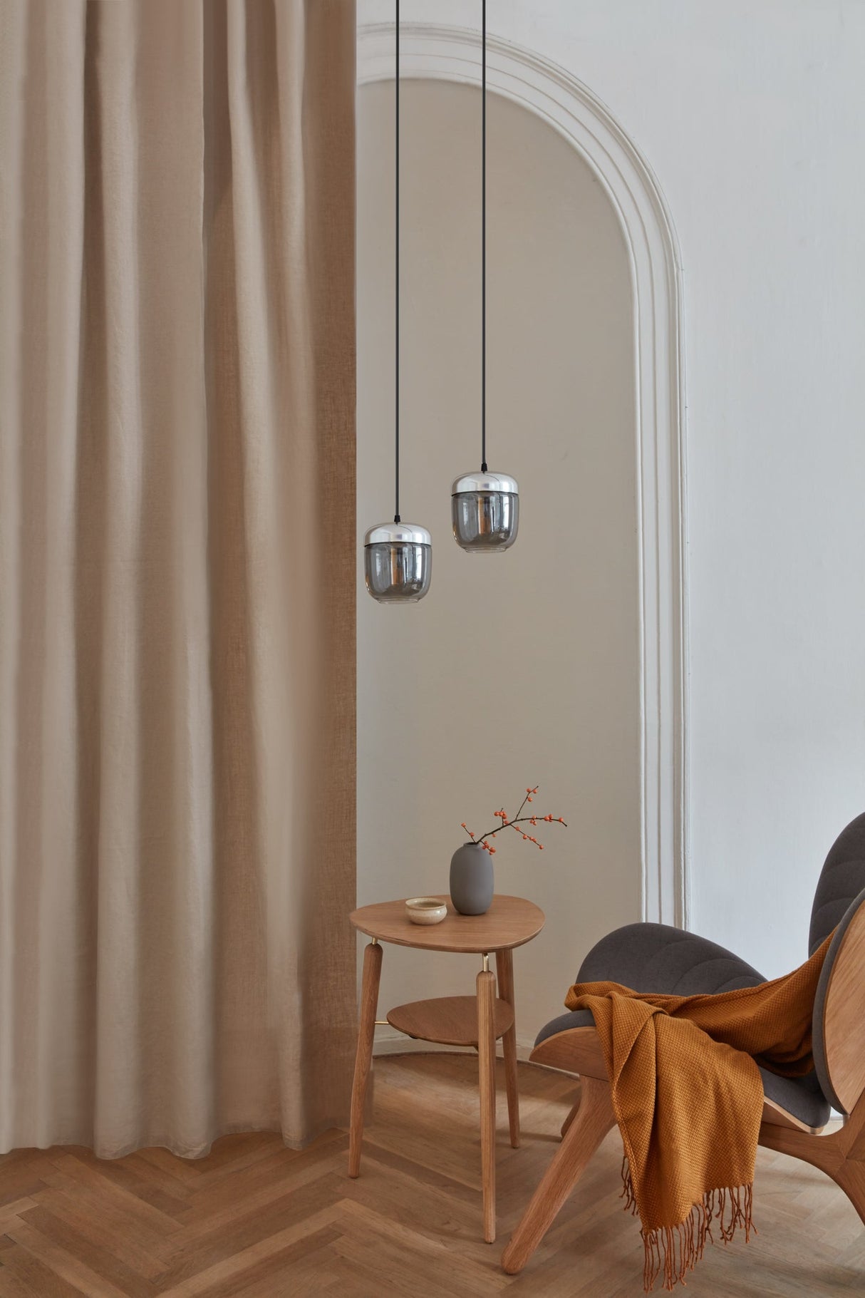 Umage Acorn Smoked Glass & Steel – from Amos Lighting + Home