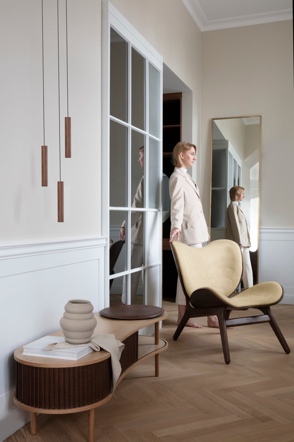 Umage Chimes Cluster 3 Pendant, Dark Oak – from Amos Lighting + Home