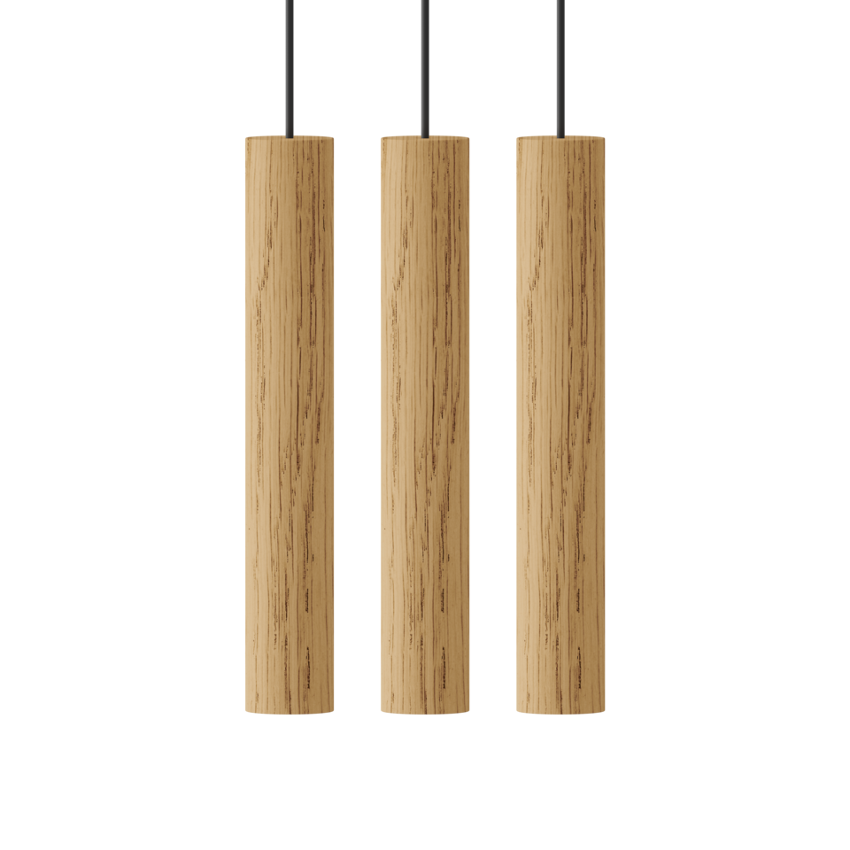 Umage Chimes Cluster 3 Pendant, Oak – from Amos Lighting + Home