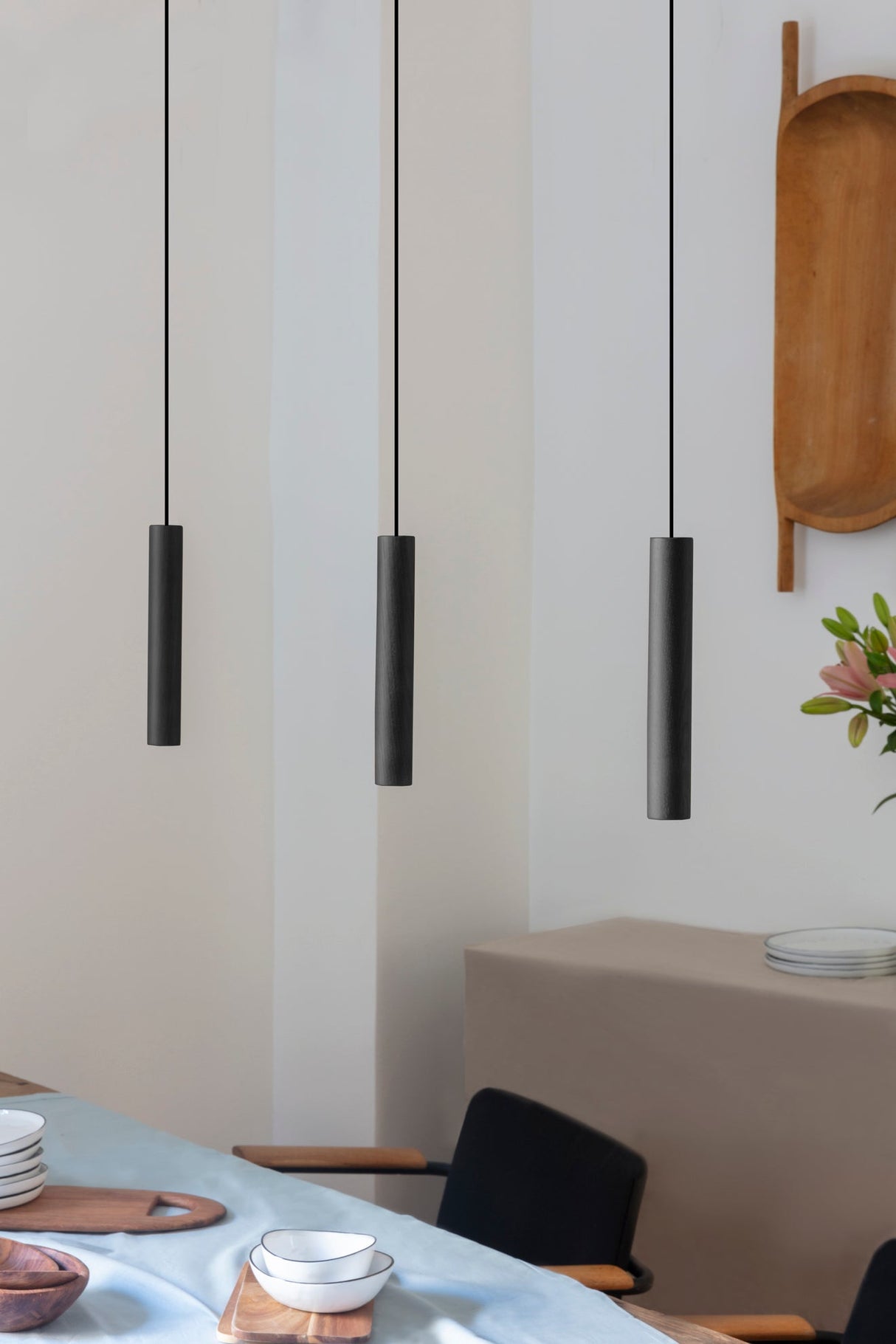 Umage Chimes Pendant, Black Oak – from Amos Lighting + Home