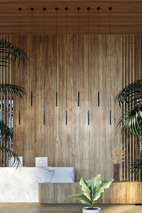 Umage Chimes Tall Pendant, Black Oak – from Amos Lighting + Home