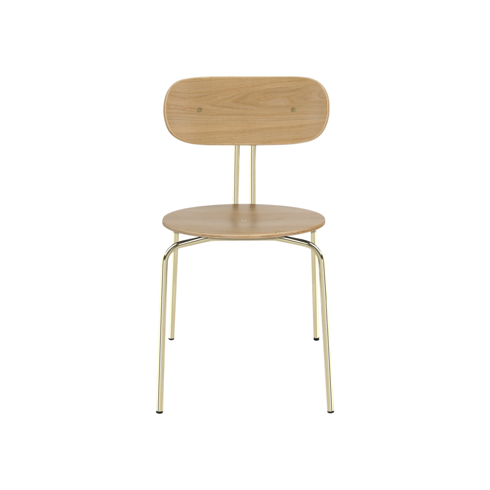 Umage Curious Oak Chair Brass Legs – from Amos Lighting + Home