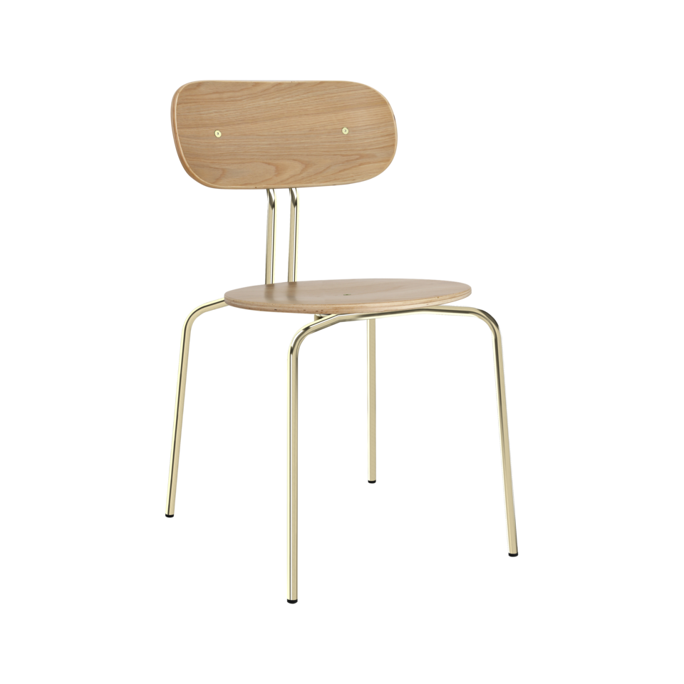 Umage Curious Oak Chair Brass Legs – from Amos Lighting + Home