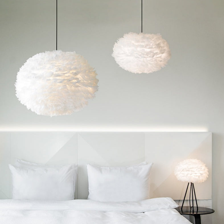 Umage Eos X-Large White Feather Shade – from Amos Lighting + Home