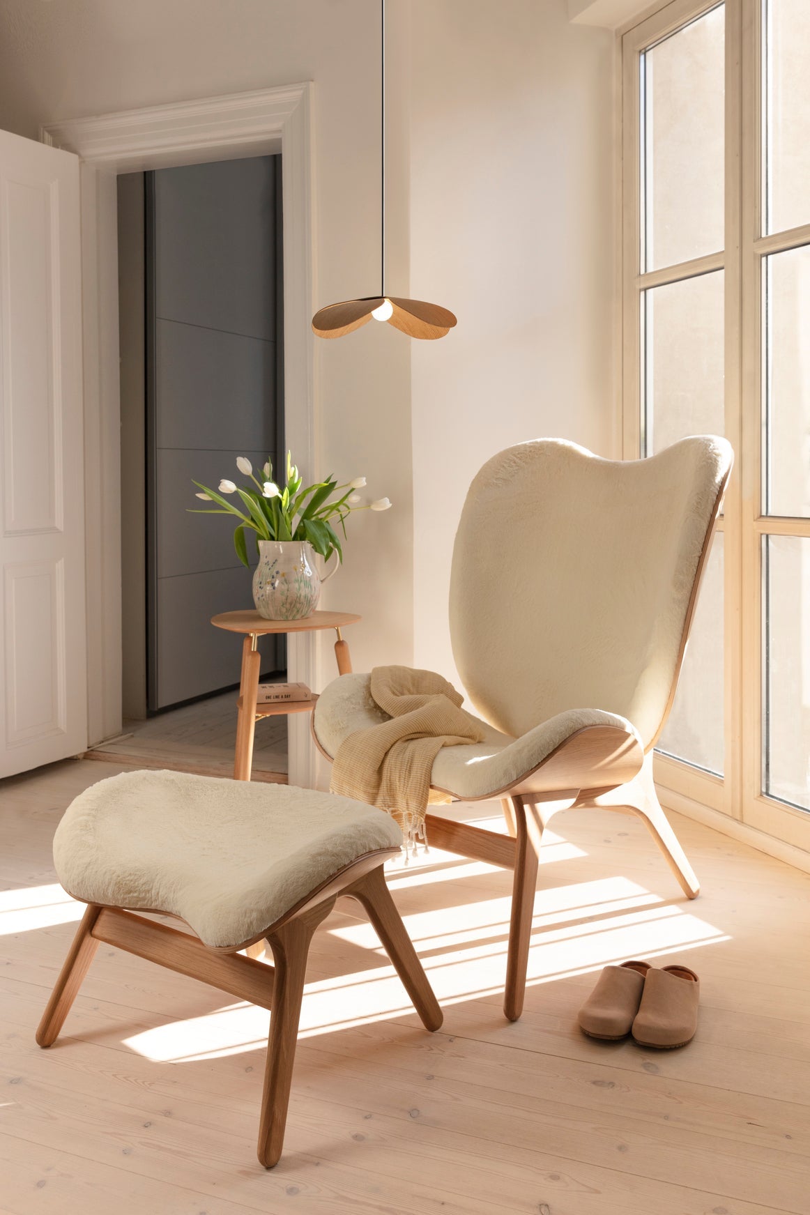 Umage Forget Me Not Wood Pendant Medium, Oak – from Amos Lighting + Home