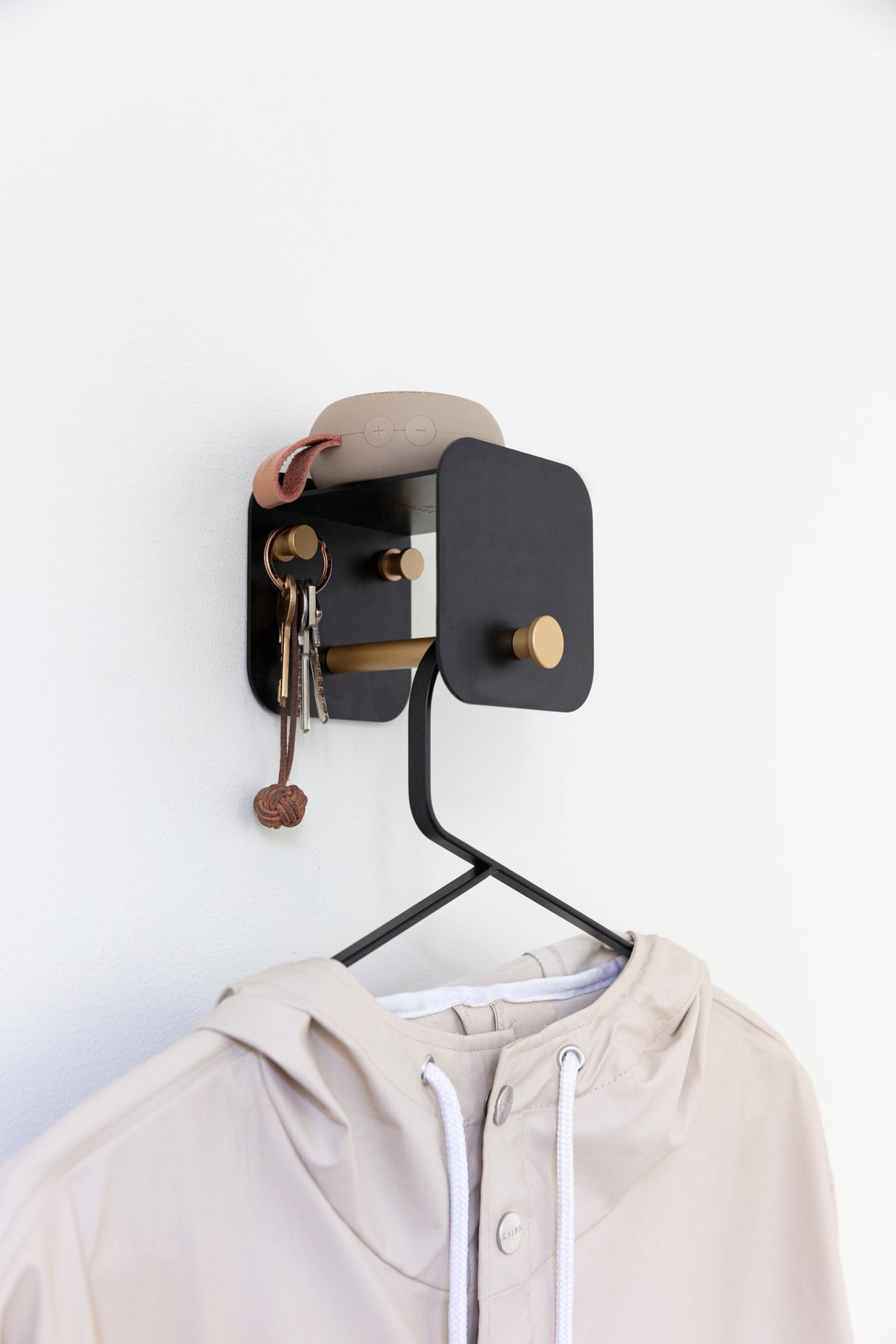 Umage Hang in There Coat Hook Black and Brass – from Amos Lighting + Home