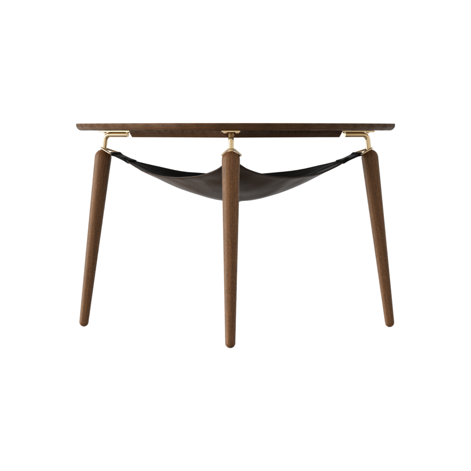 Umage Hang Out Coffee Table Brass & Dark Oak – from Amos Lighting + Home
