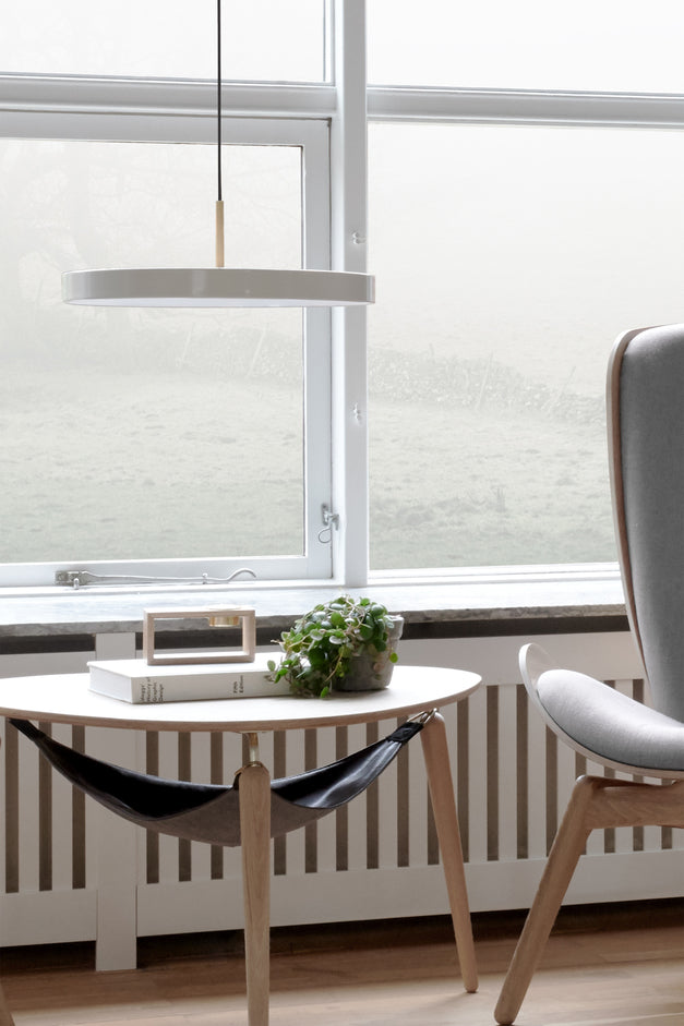 Umage Hang Out Coffee Table Brass & Oak – from Amos Lighting + Home