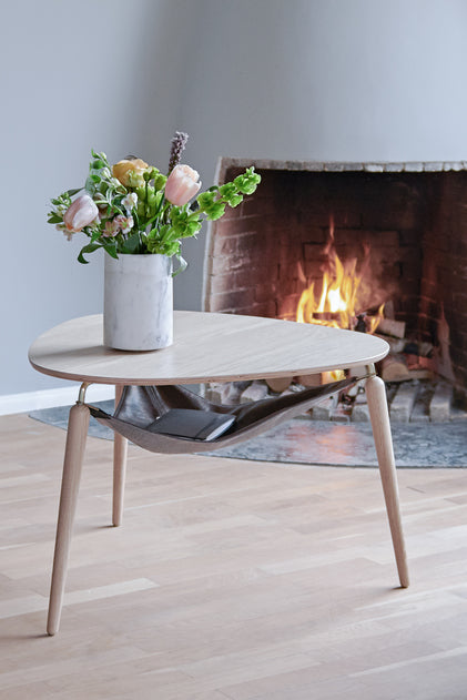 Umage Hang Out Coffee Table Brass & Oak – from Amos Lighting + Home