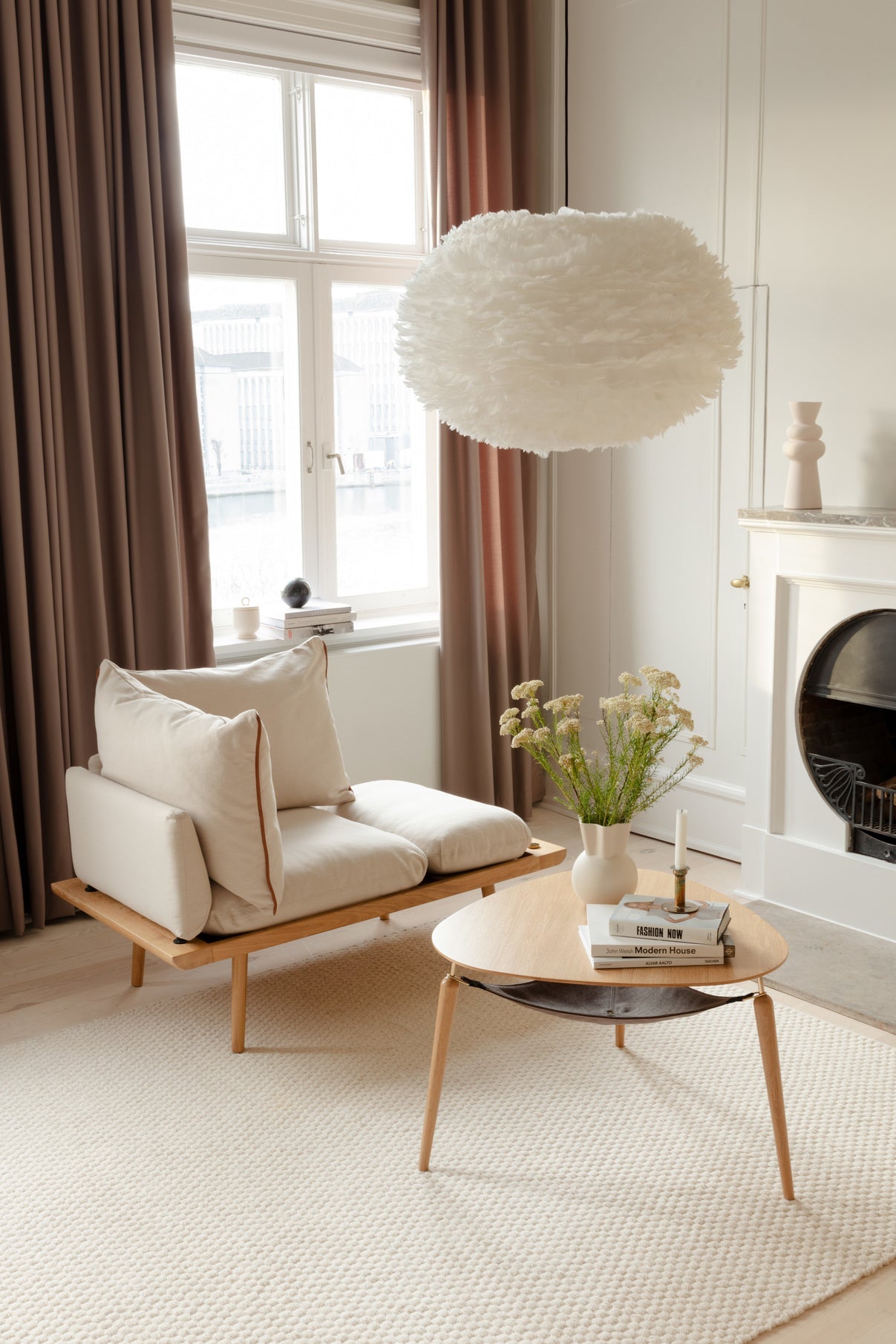 Umage Hang Out Coffee Table Brass & Oak – from Amos Lighting + Home