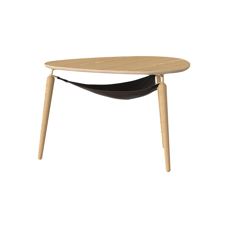 Umage Hang Out Coffee Table Brass & Oak – from Amos Lighting + Home