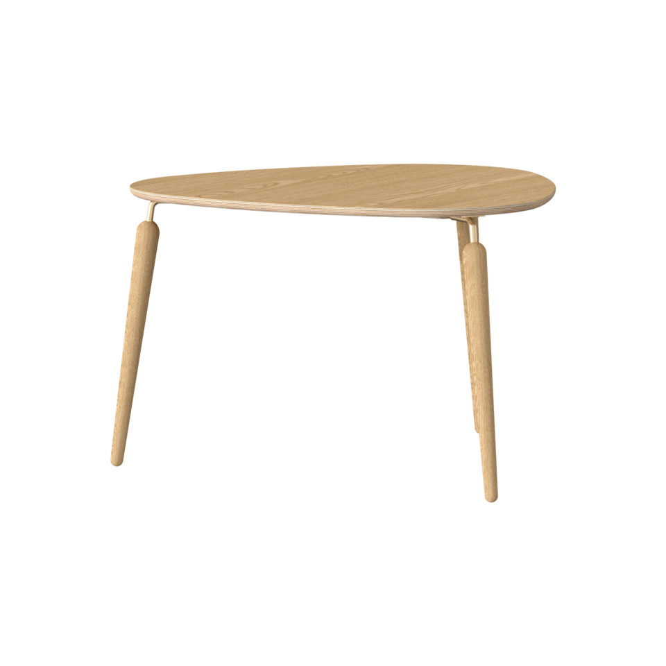 Umage Hang Out Coffee Table Brass & Oak – from Amos Lighting + Home