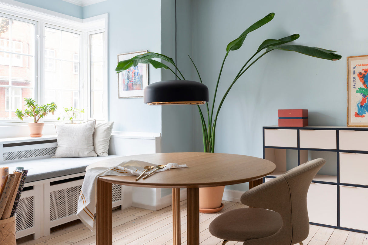 Umage Hazel Pendant Medium, Black & Brass – from Amos Lighting + Home