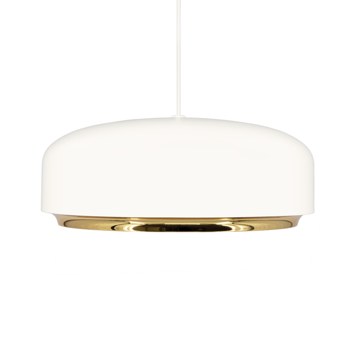 Umage Hazel Pendant Medium, White & Brass – from Amos Lighting + Home