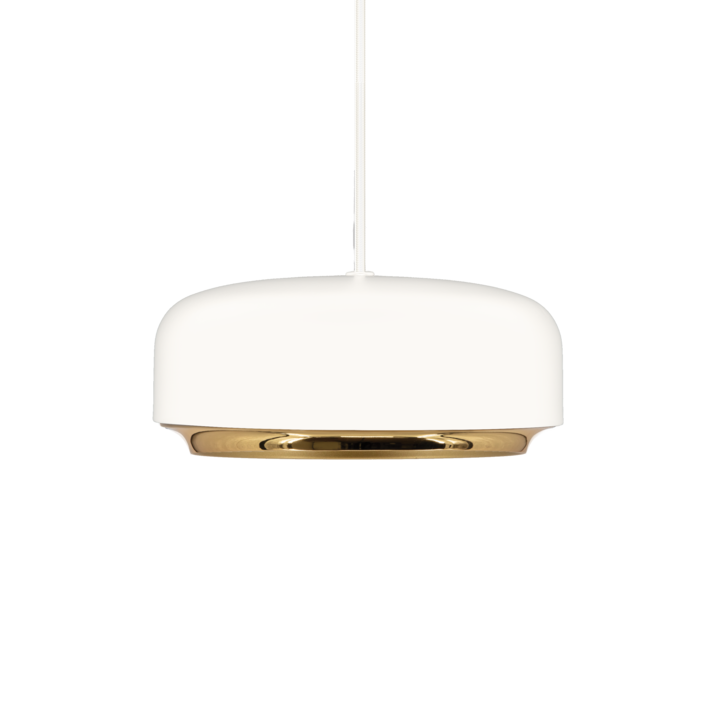 Umage Hazel Pendant Mini, White & Brass – from Amos Lighting + Home
