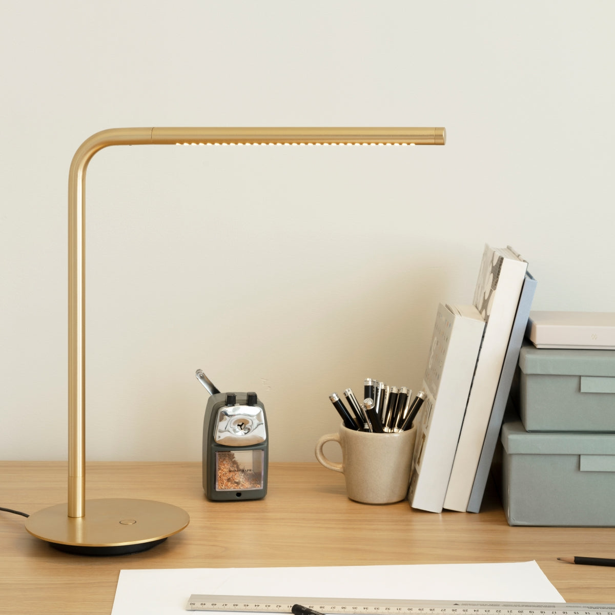Umage Omni Brushed Brass Desk Lamp – from Amos Lighting + Home