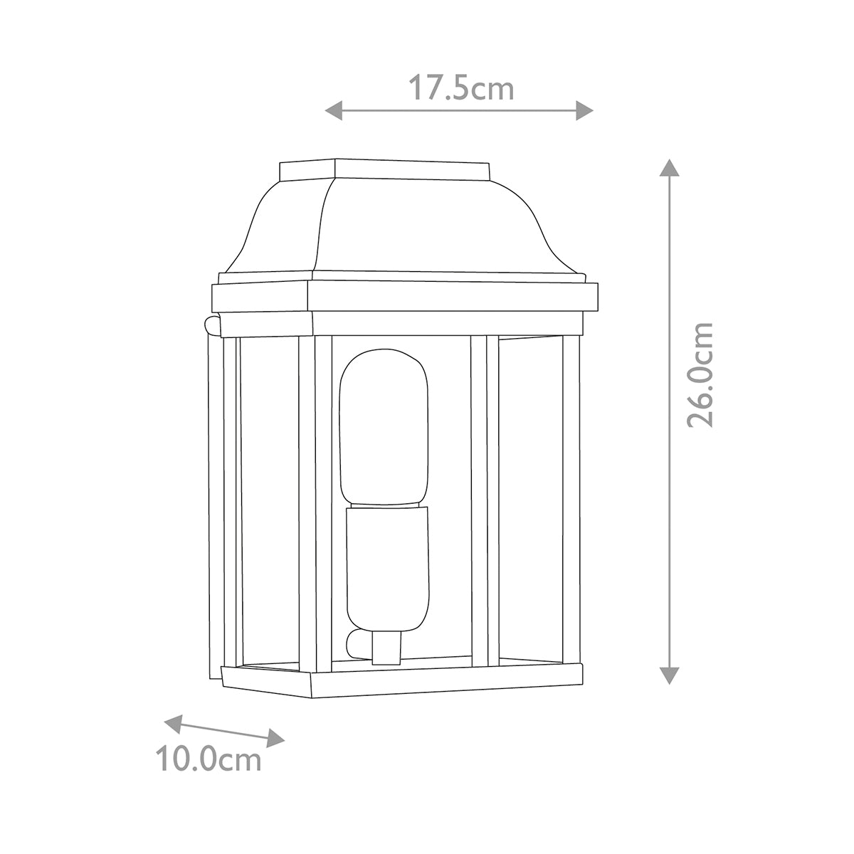 Elstead Victoria 1 Light Wall Lantern - Verdigris