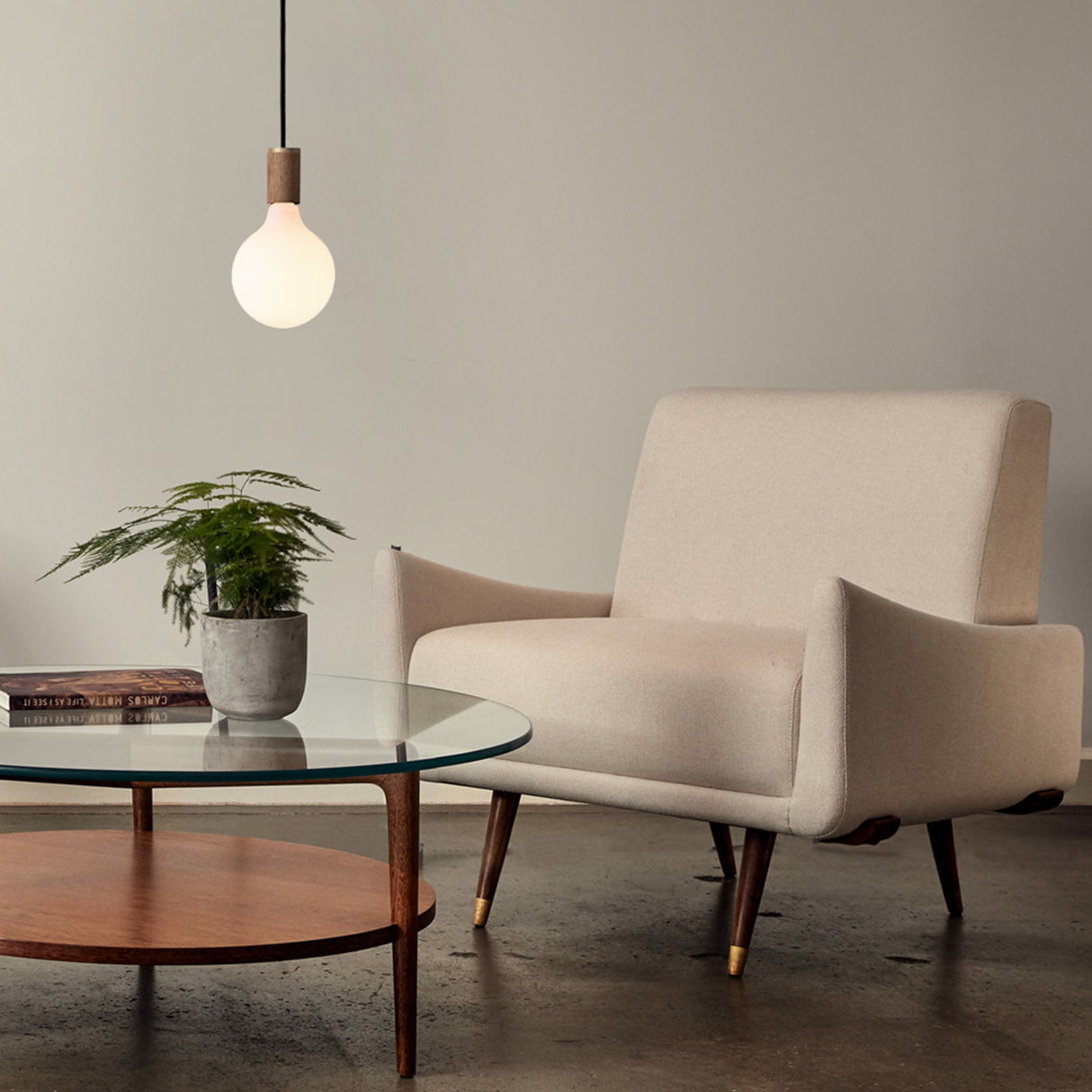 Tala Porcelain III Pendant Set Walnut