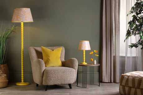 Lifestyle_image_yellow_floor_lamp_and_table_lamp_Dar_Spool_from_Amos_Lighting