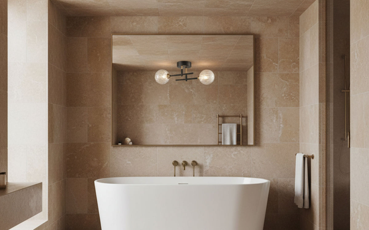 What are the regulations for bathroom lighting zones?