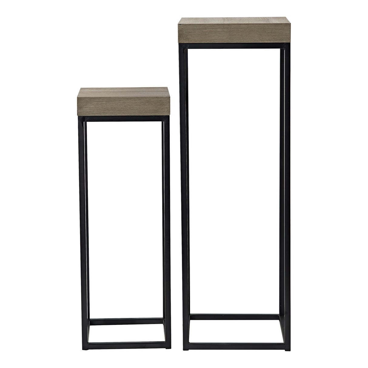 Dar Fabio Nest of 2 Plant Stands Oak Style Veneer