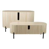 Dar Ioana Cabinet Travertine Effect and Matt Black