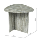 Dar Isidro Side Table Brown Stone Effect