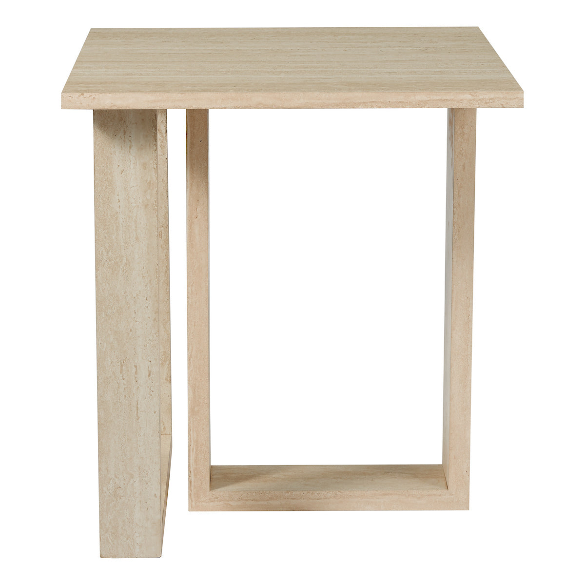 Dar Prue Side Table Travertine Effect