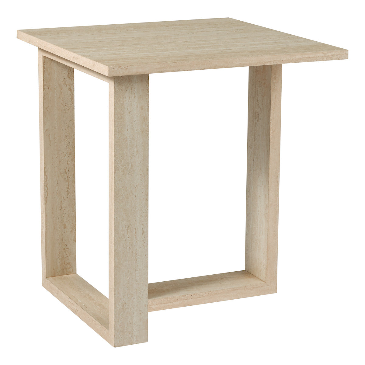 Dar Prue Side Table Travertine Effect