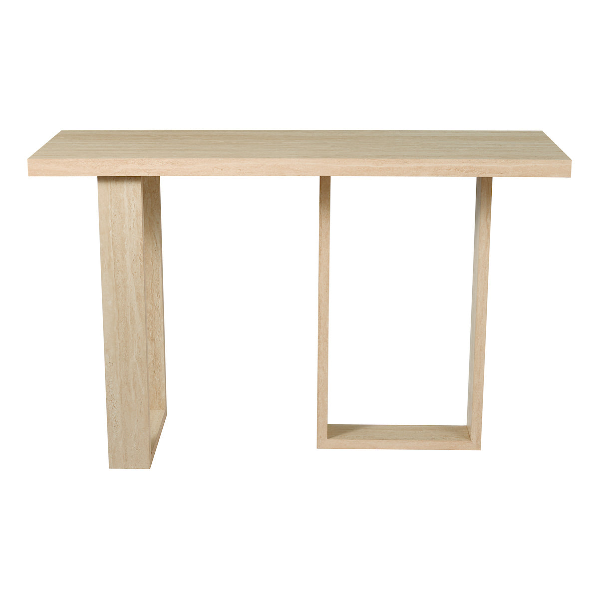 Dar Prue Console Table Travertine Effect