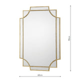 Dar Guapo Regency Style Rectangle Mirror with Gold Details