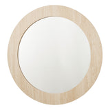 Dar Ioana Round Mirror Travertine Effect 80cm