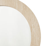 Dar Ioana Round Mirror Travertine Effect 80cm