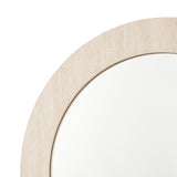 Dar Ioana Round Mirror Travertine Effect 80cm