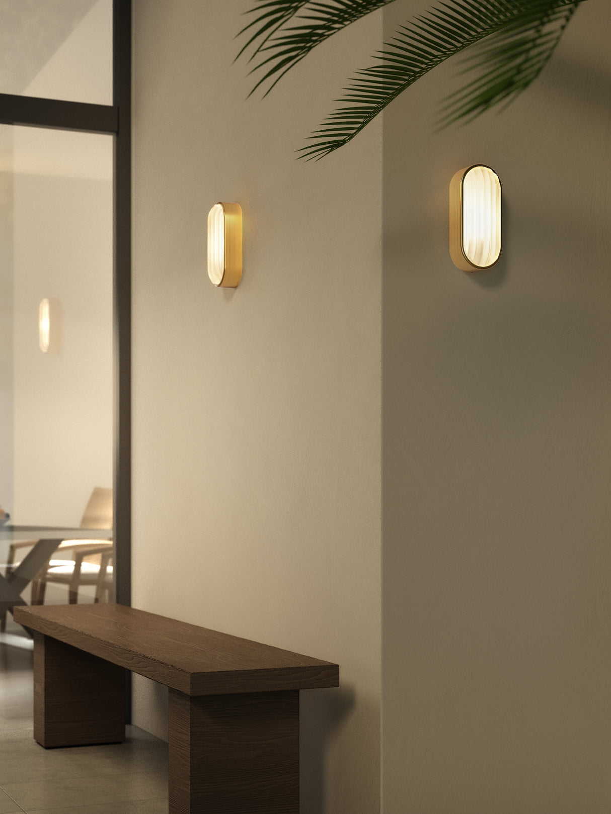 Astro Montreal Oval PVD Brushed Brass Coastal Wall Light