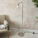 Amos Arlington Floor Lamp Bright Nickel