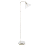 Amos Arlington Floor Lamp Bright Nickel